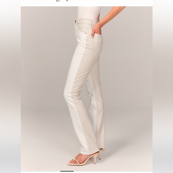 NWT | Abercrombie | Mixed Fabric Ultra High Rise 90s Slim Straight Jean | 33 - Picture 4 of 10